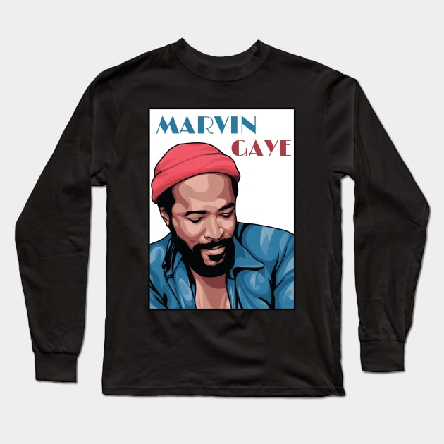 Marvin Gaye Long Sleeve T-Shirt by Space Club